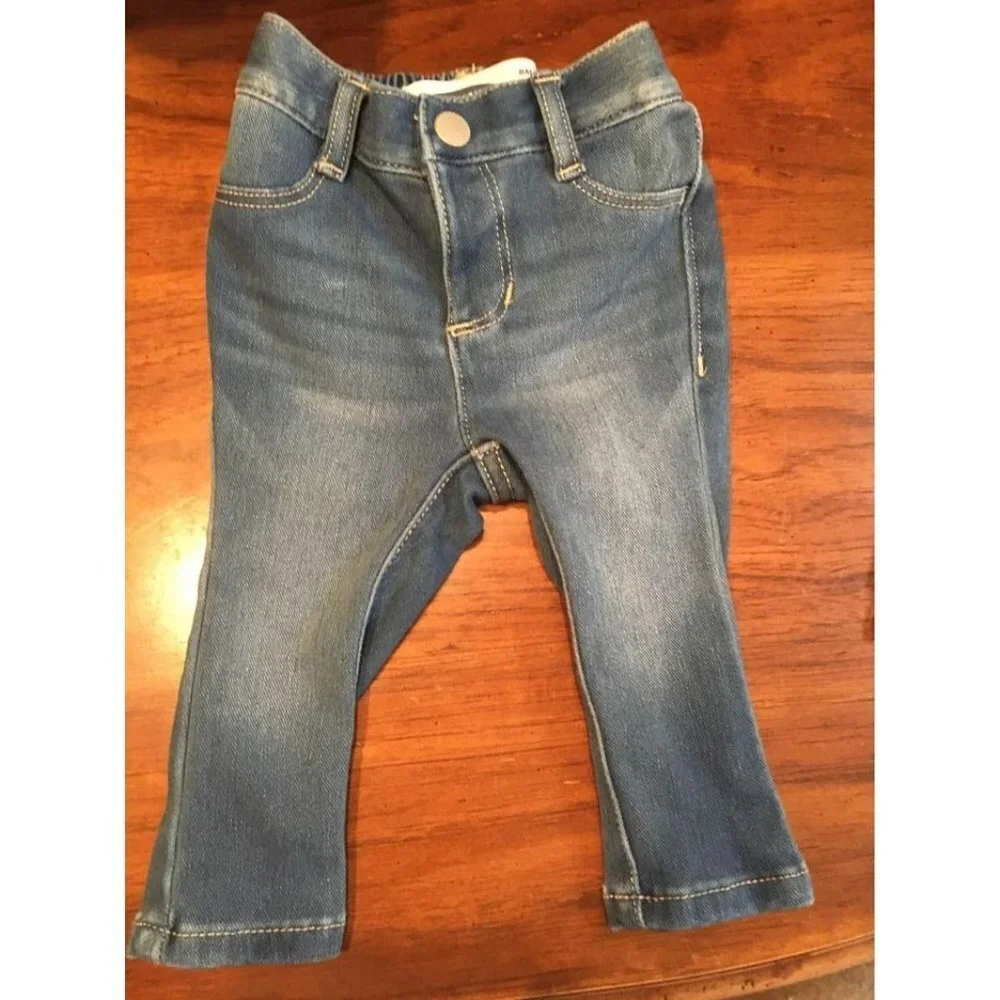 Old Navy Ballerina Denim Blue Jean Jeggings Casual Baby Girls Size 6-12 Months